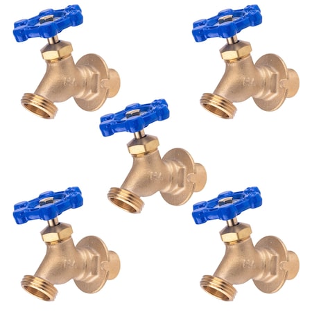 Hausen 1/2 in. and 3/4 in. Brass Sweat x MHT Sillcock, 5PK HA-SC103-5